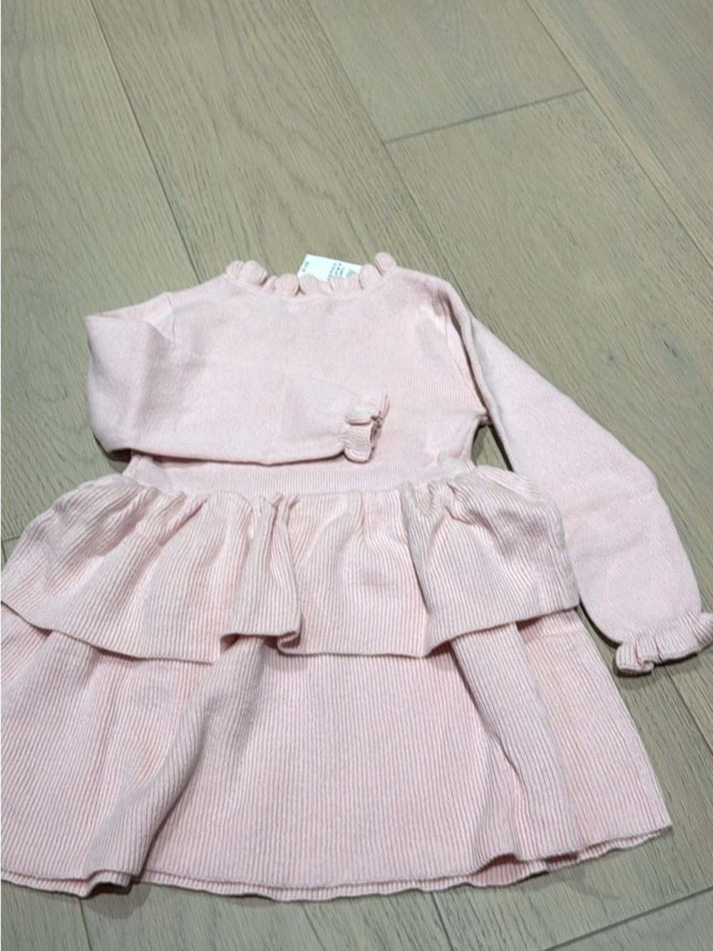 GAP Pink Ruffle Knit Dress
